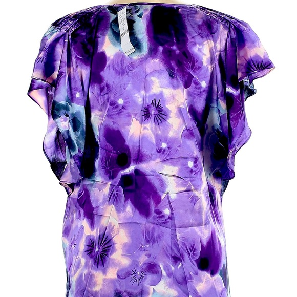 WHITE  HOUSE BLACK  MARKET - WOMENS BLOUSE - NWT -L - Picture 2 of 3